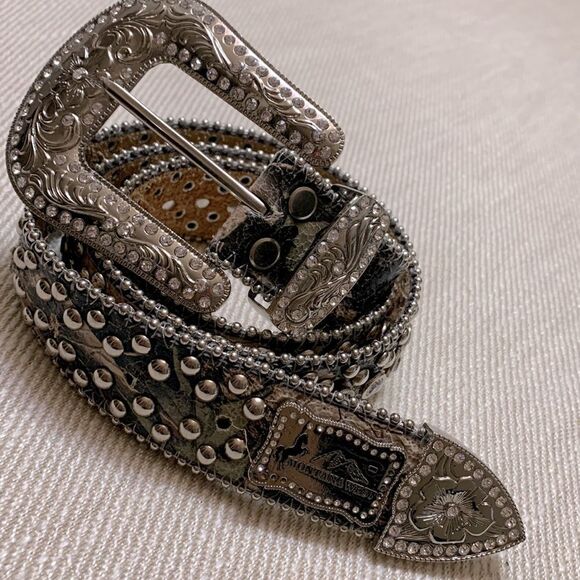 Eye-catching belt embellished w rhinestones studs ball/chain by MONTANA West main image 8